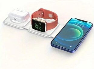 3 Viename Apple įrenginių įkrovimo stotis 20 W sulankstomas Mag-Safe įkroviklis, skirtas Travel Wireless Charger Pad, skirtas iPhone 15 14 13 12 Pro/Pro Max/Plus/Mini AirPods 2/3/Pro iWatch Ultra/8/7/SE/6/ 5/4/3/2 цена и информация | Зарядные устройства для элементов питания | pigu.lt