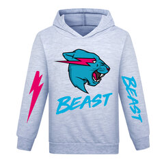 Mr Beast Boys Girls Hoodie Pulovers, Ikdienas Hoodie, Kokvilnas tops, Pusaudžu džemperis ar kapuci цена и информация | Рубашка для мальчиков | pigu.lt