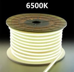 COB LED JUOSTA 220V Šalta balta spalva 6500K 12w IP68 kaina ir informacija | LED juostos | pigu.lt