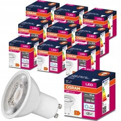 LED lemputės Osram 10x GU10 4.5W 60°, 6500K kaina ir informacija | Elektros lemputės | pigu.lt