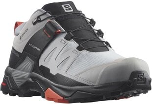 Žygio batai moterims Salomon X Ultra 4 WIDE GTX W, pilka/juodi kaina ir informacija | Moteriški aulinukai, ilgaauliai batai | pigu.lt