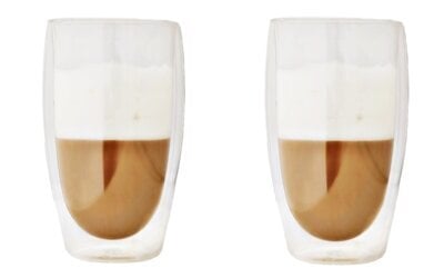Borosilikatinio stiklo puodelių komplektas, 2 vnt. цена и информация | Taurės, puodeliai, ąsočiai | pigu.lt