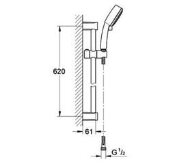 Grohe Tempesta Cosmopolitan dušo komplektas, 27578002 kaina ir informacija | Grohe Dušo kabinos ir kita įranga | pigu.lt