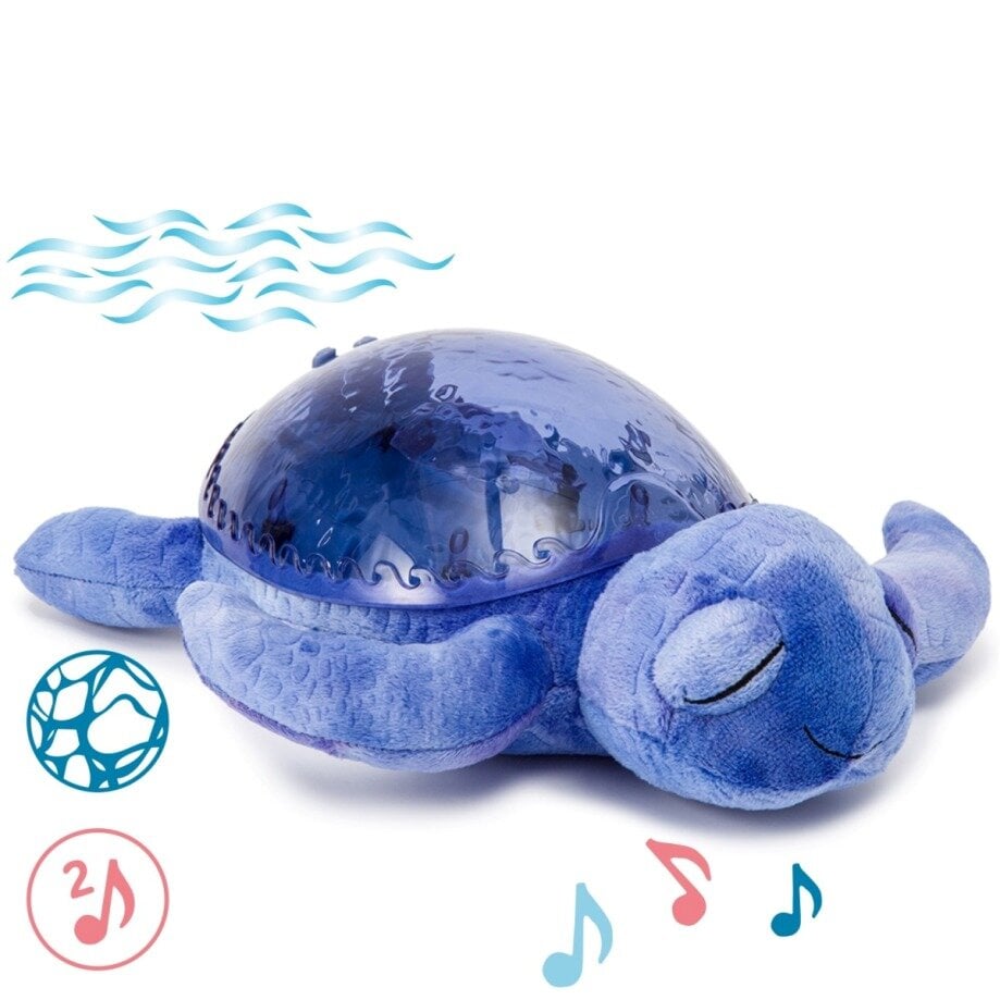 Naktinis šviestuvas su šviesos projekcija ir melodijomis Vežlys,Tranquil Turtle Aqua Ocean , Cloud B 008434 kaina ir informacija | Žaislai kūdikiams | pigu.lt