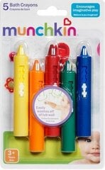 Мелки для ванной  Munchkin, 5 шт., bath time Crayons, 011690 цена и информация | Игрушки для малышей | pigu.lt