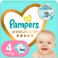 Sauskelnės Pampers Premium Care 8-14 kg , 4 dydis, 104 vnt. kaina ir informacija | Sauskelnės | pigu.lt