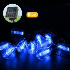 (4,5M-10 lemputėsSolar Blue) LED saulės šviesos styginiai IP65 vandeniui atsparūs lauko diniai papuošimai lemputė Retro šventinė girlianda sodo baldai fėja lempa цена и информация | Гирлянды | pigu.lt