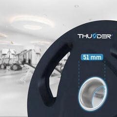 Olimpiniai svarmenys Thunder, 15kg, 51mm kaina ir informacija | Svoriai, svarmenys, štangos | pigu.lt