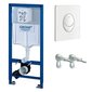 Grohe Rapid SL 3in1 WC rėmo rinkinys su tvirtinimais ir nuleidimo mygtuku, 38722001 kaina ir informacija | Klozetai | pigu.lt