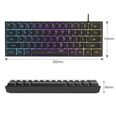 Magegee TS91 Black, RGB, US kaina ir informacija | Klaviatūros | pigu.lt