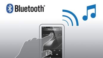 Transliuokite muziką belaidžiu būdu per „Bluetooth™“ iš išmaniojo telefono