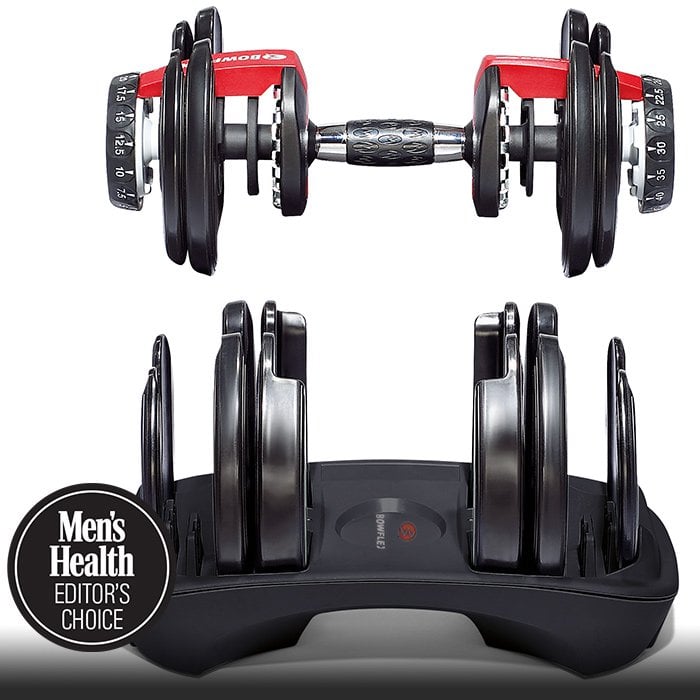 The 552 dumbbells feature the ability to select the weight you want.