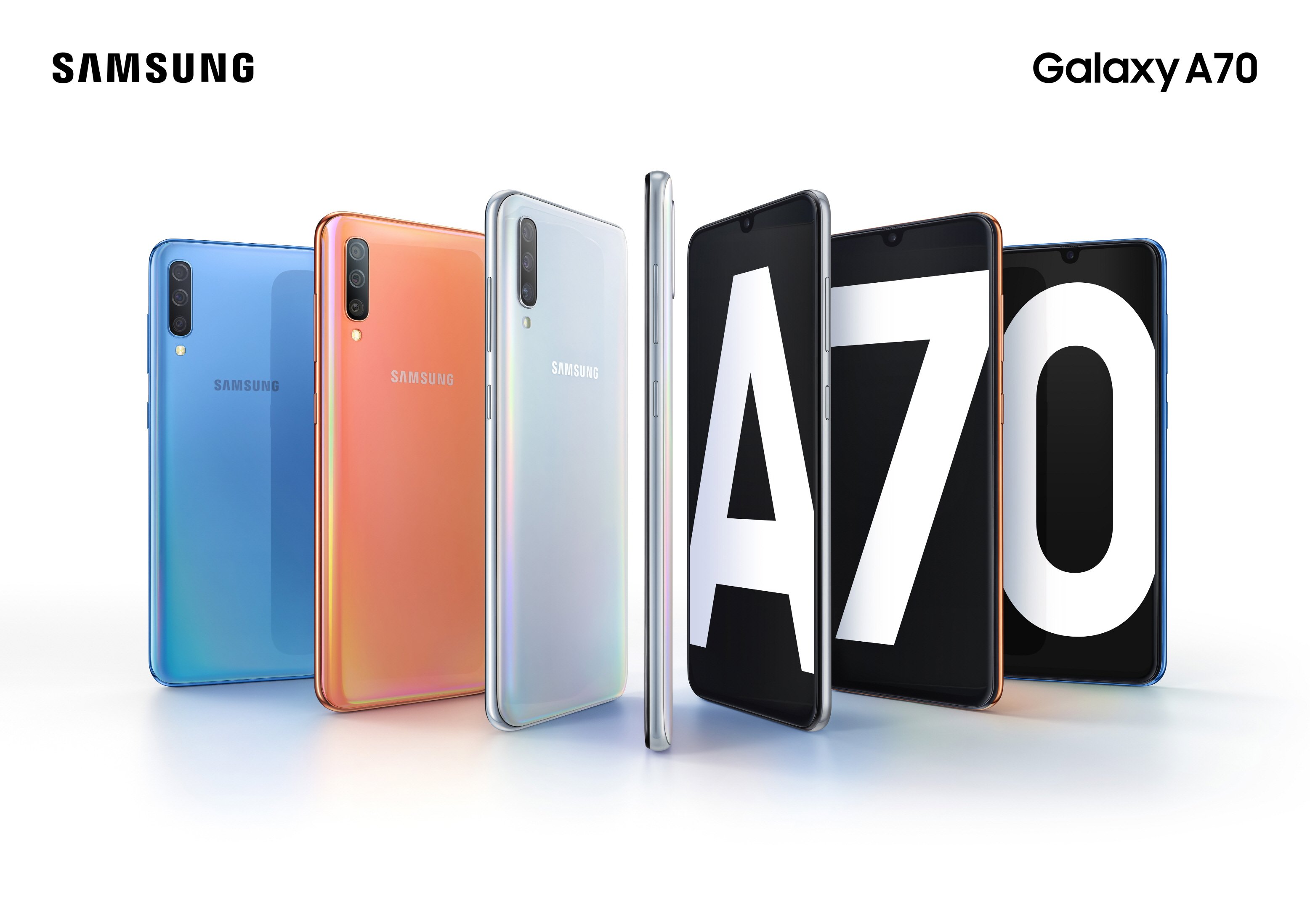 Telefonas Samsung Galaxy A70, Dual SIM 128 GB, Blue kaina | pigu.lt