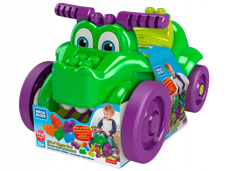 Krokodilų blokelių valgytojas FISHER PRICE Mega Bloks