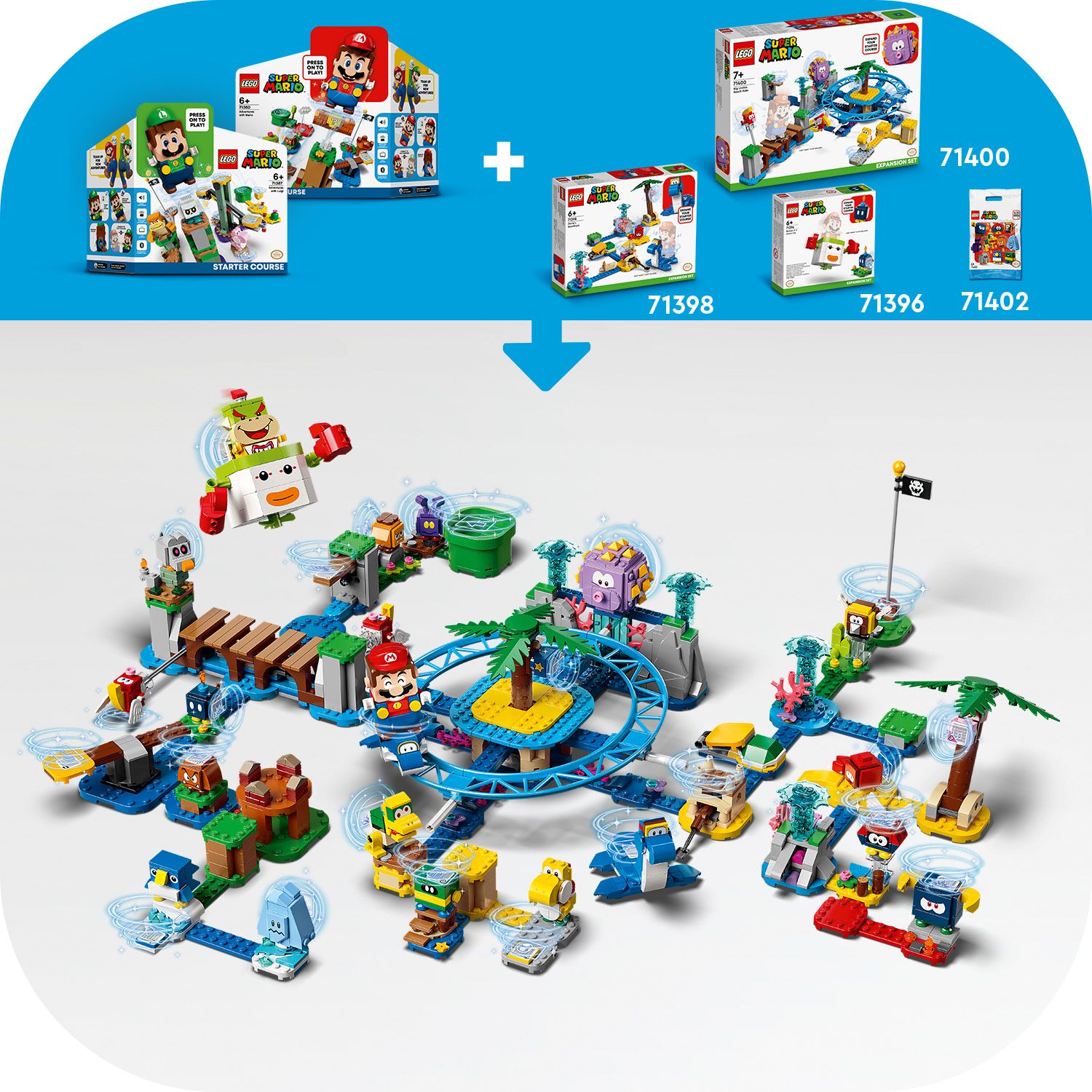 Dera su kitais LEGO® Super Mario™ rinkiniais