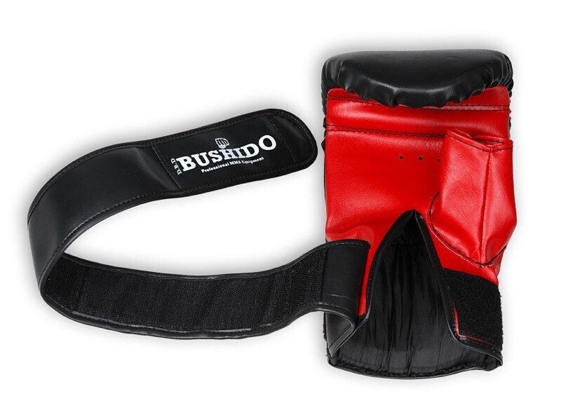 training gloves on a punching bag