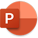 „Microsoft PowerPoint“ logotipas.