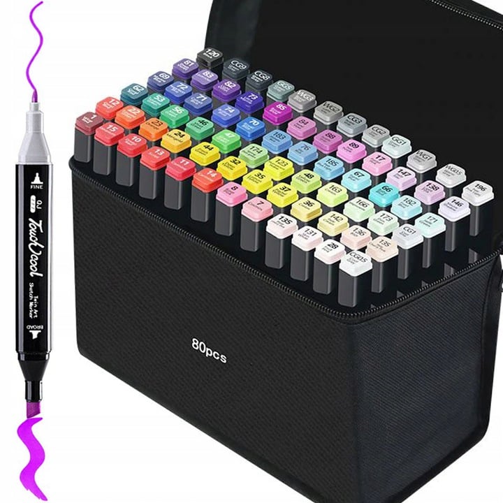 PRO ALCOHOL MARKERS SET TOUCH 80PCS + BAG Better Media prekės ženklas