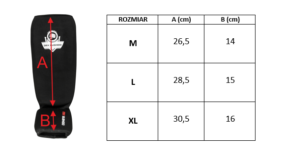 Elastic shin pads size