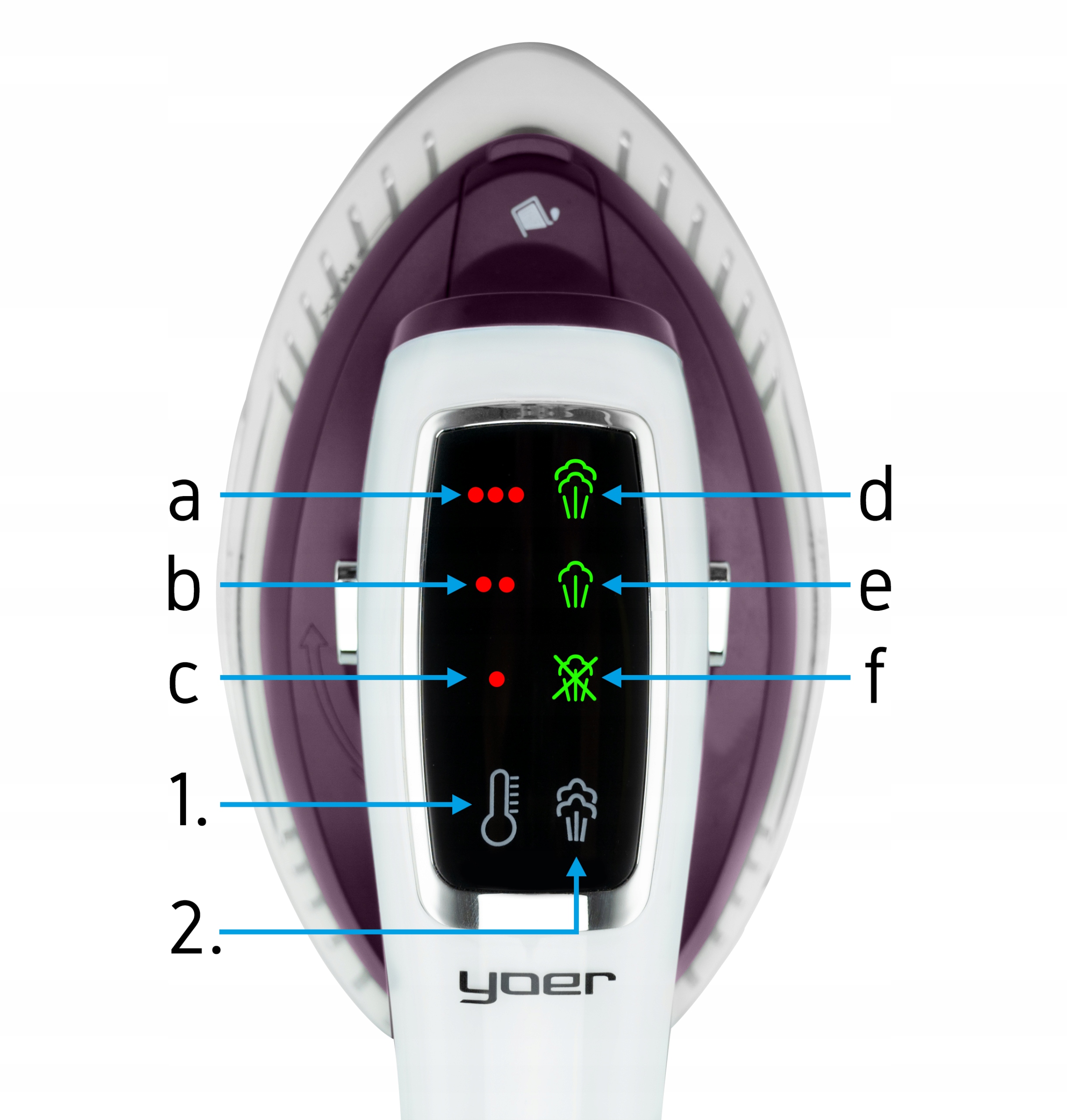 2in1 garų lygintuvas Garinis lygintuvas IRON Garų lygintuvas Yoer Garų generavimas 20 g / min