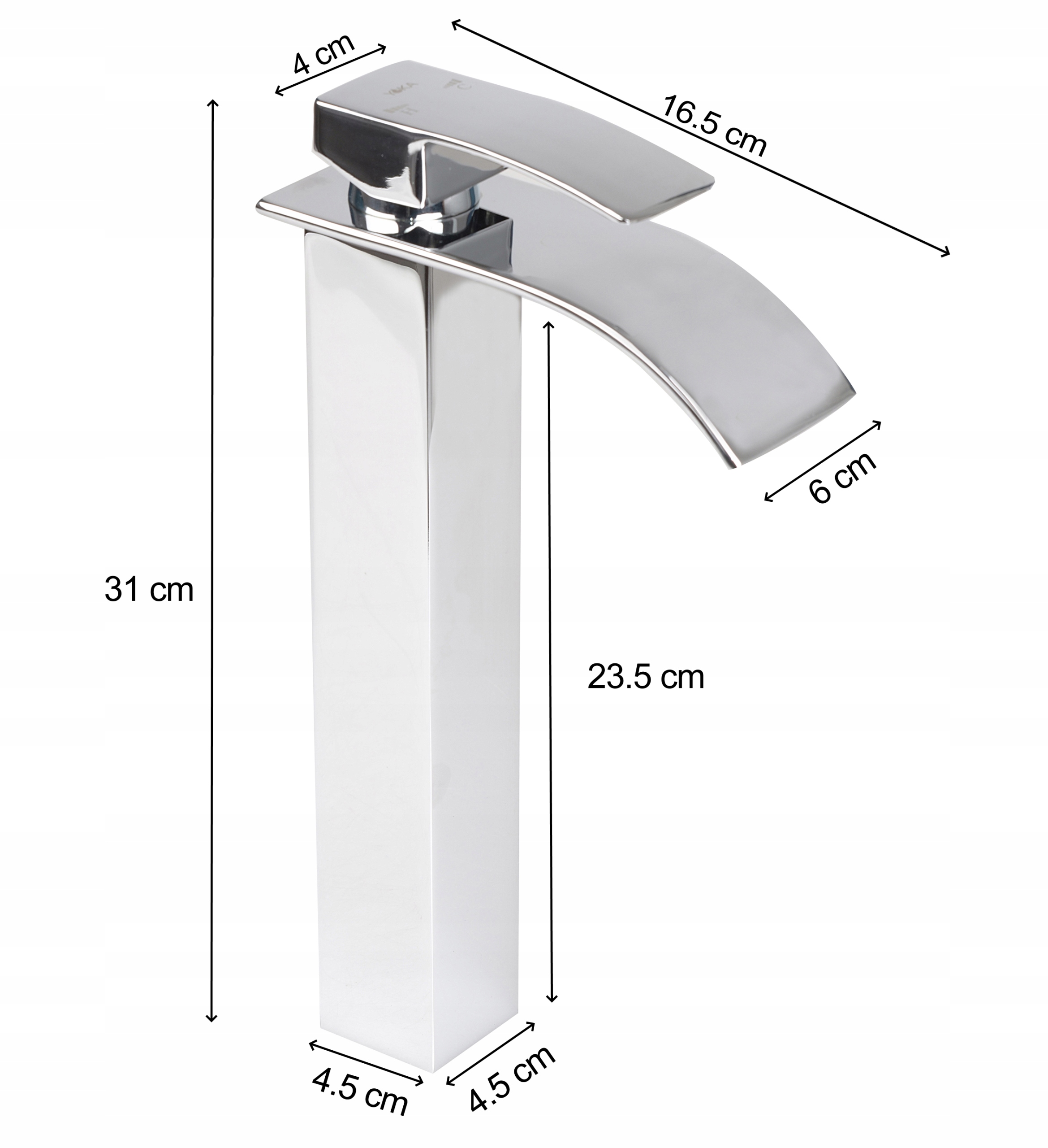 HIGH COUNTER-Sink BATTERY WATERFALL CUBIC Gamintojo kodas BU.NIAGARA 36