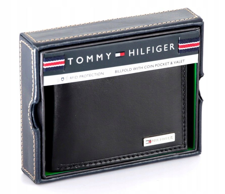 Tommy Hilfiger miesten nahkainen RFID-lompakko