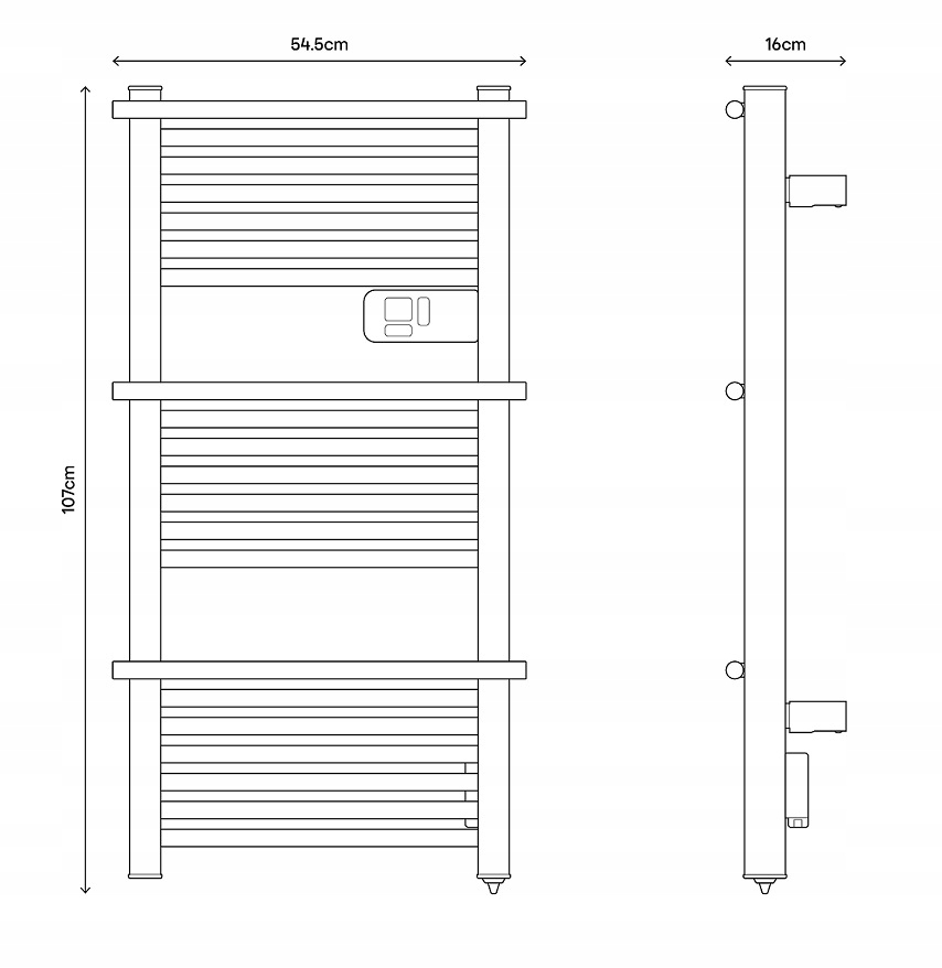 ELEKTRINIS ŠILDYTUVAS KOPĖČIŲ TERMOSTATAS 500W LCD Baltos spalvos