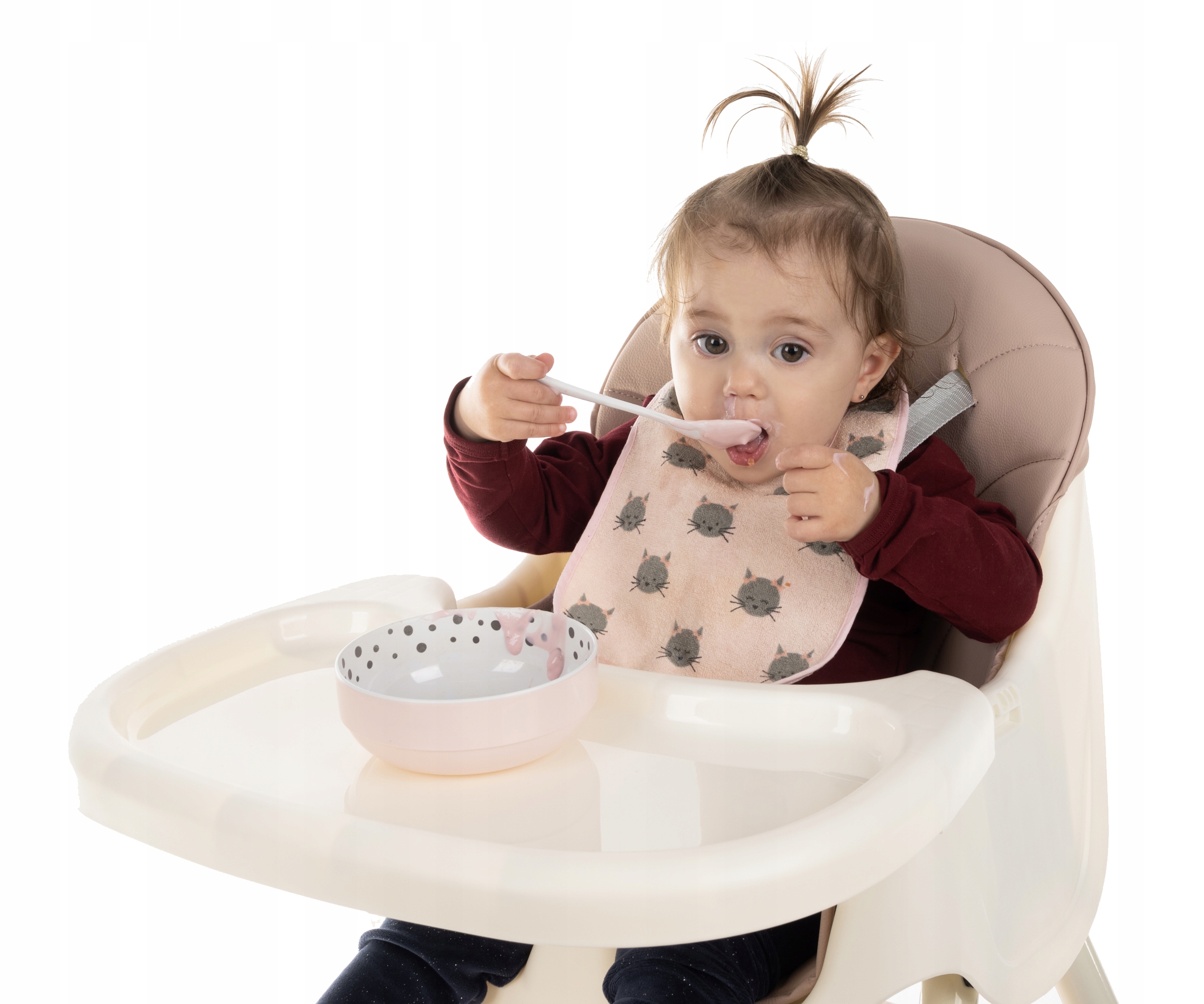 3in1 kūdikio maitinimo kėdutės padėklas, sėdynės medžiaga Plastikas, metalas