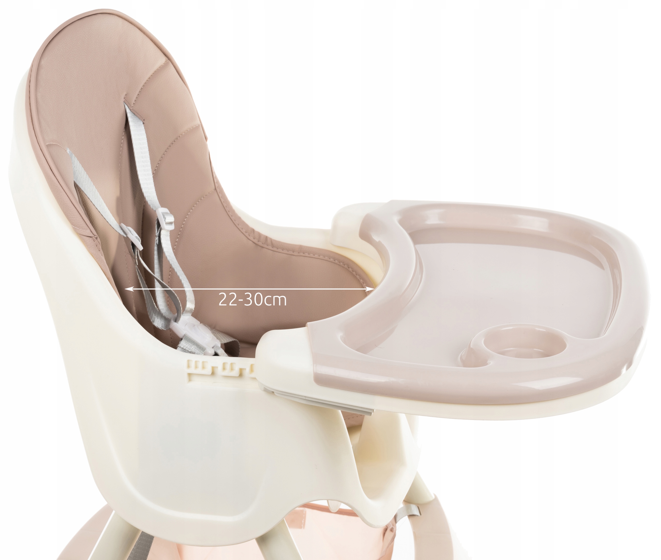 Vaikų maitinimo kėdutė 3in1 padėklas Fotelis Spalva Rožiniai atspalviai