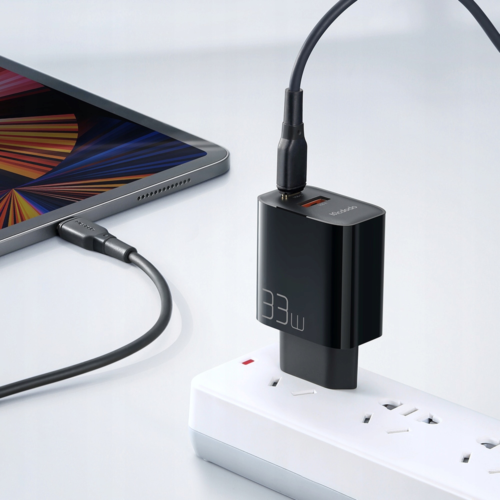 Адаптер Зарядное устройство для телефонов Mcdodo, быстрое, USB, USB-C, 33  Вт, кабель в комплекте, 60 Вт, черный, CH-0922 цена | pigu.lt