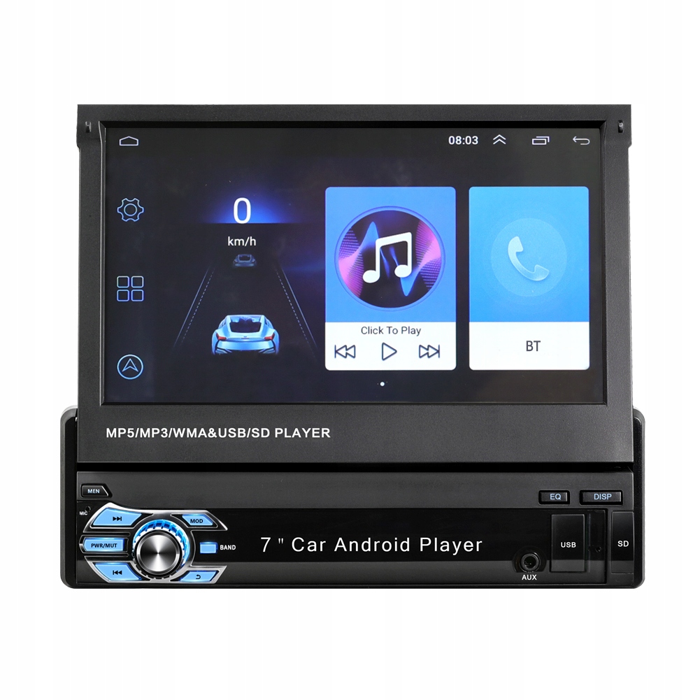 AUTOMOBILIŲ RADIJAS 1DIN 7'' BT SLIDING SCREEN TOUCH Gamintojo kodas VAG