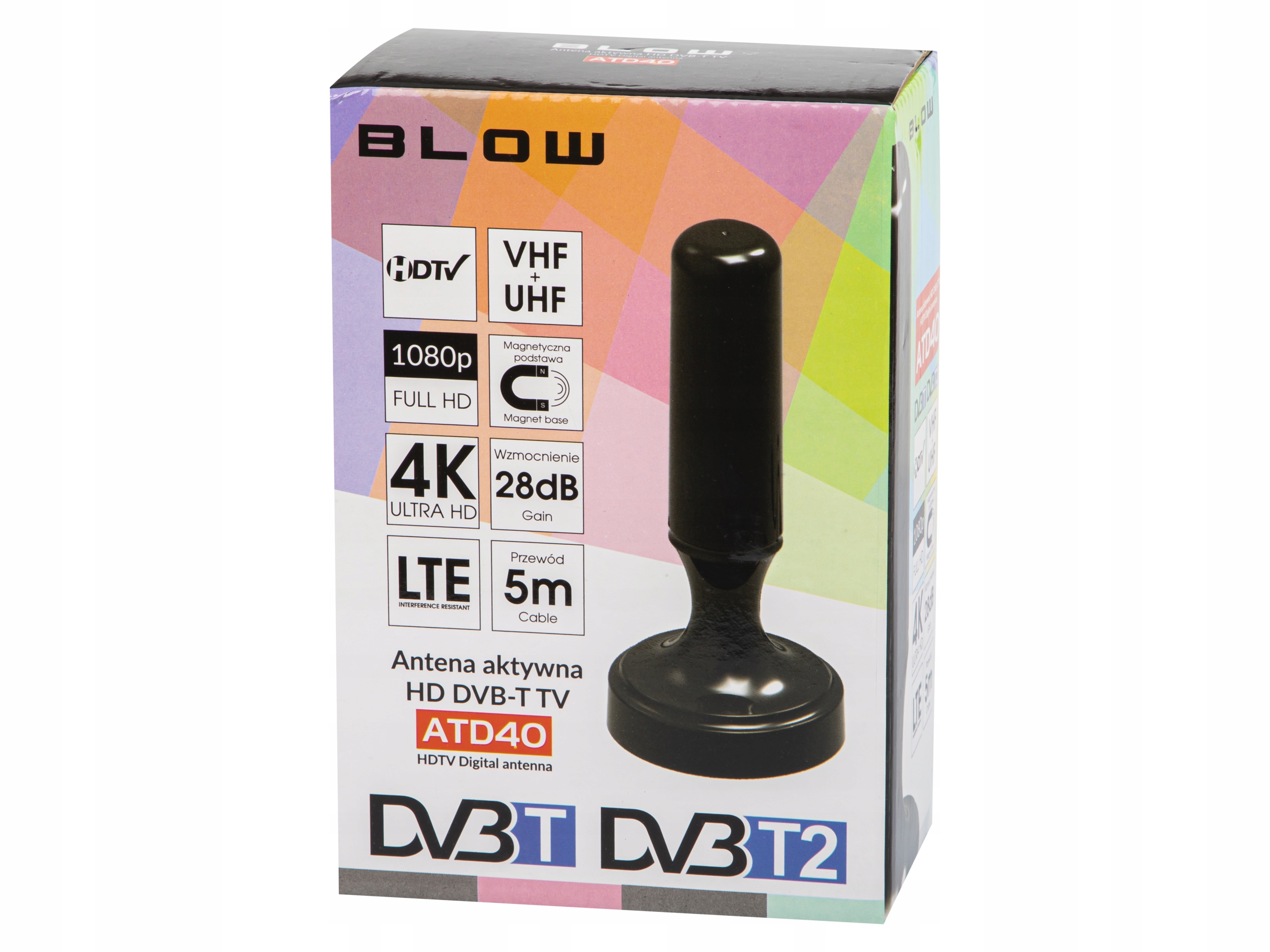 Aktyvioji antena DVB-T BLOW patalpų TV 4K MUX-8 LTE Gamintojo kodas 21-040 #