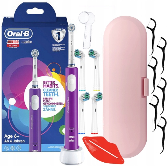 ELEKTRINIS ŠEPETĖLIS ORAL-B JUNIOR + PRIEDAI