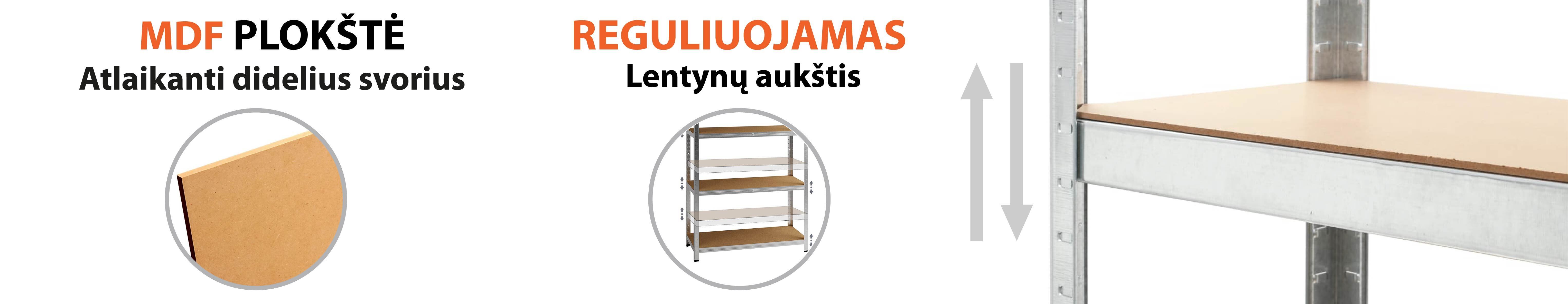 STELAŽAI, LENTYNOS, REGULIUOJAMAS LENTYNŲ AUKŠTIS, MDF PLOKŠTĖ-01