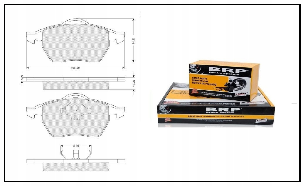 Trinkelės Audi A4 B5 B6 B7, A6 C5, VW Passat B5 FRONT BRP dalių gamintojas