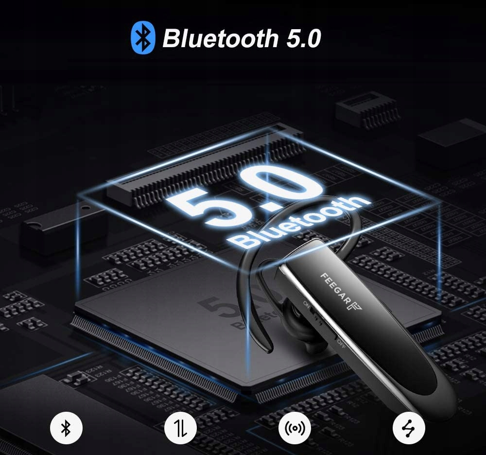 Наушники Feegar BF300 Pro Bluetooth BT 5.0 HD 24h Материал пластик