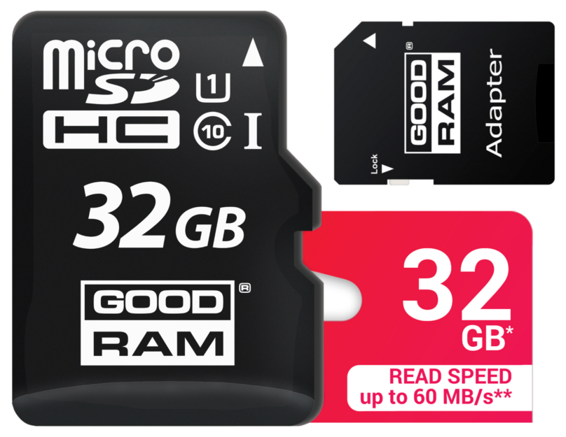 GOODRAM ATMINTIES KORTELĖ MICRO SD 32GB CLASS 10 UHS