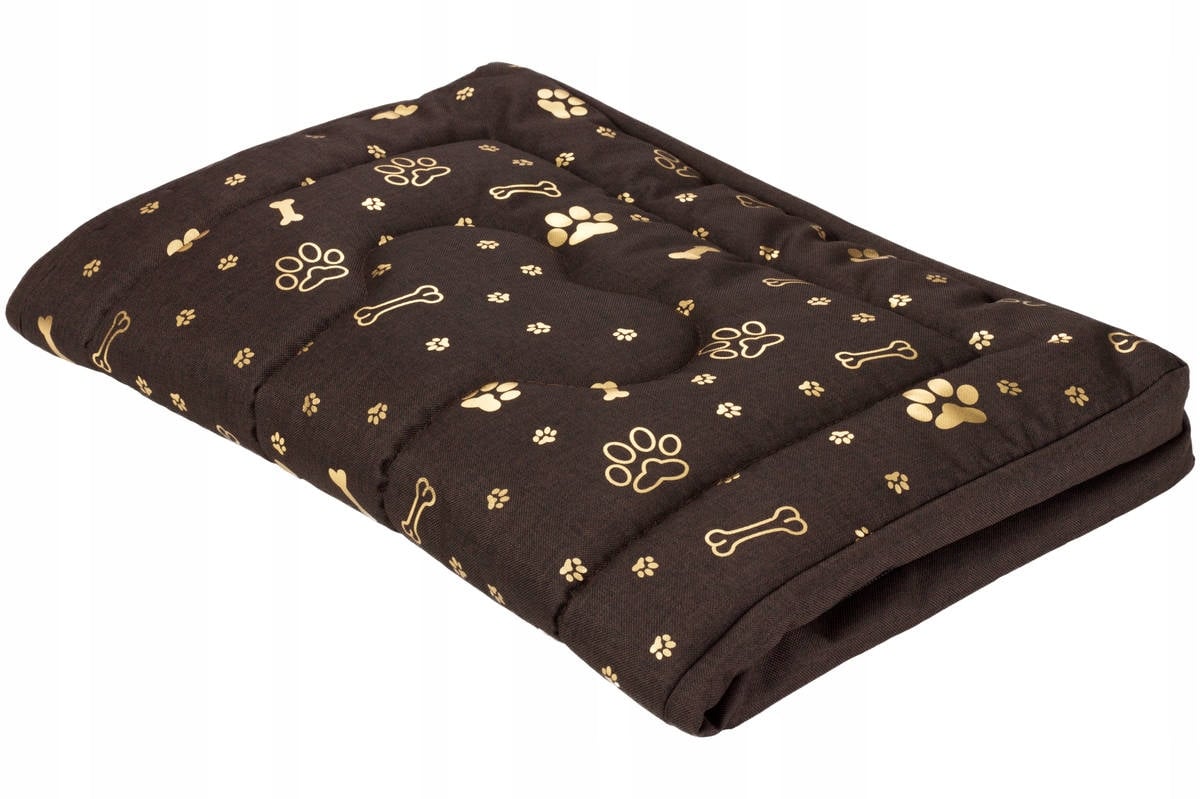 VANDENIUI ATPRLAUSUS čiužinys PUTOŠAS šunų lova 70x50 Spalvų atspalviai ruda, auksinė