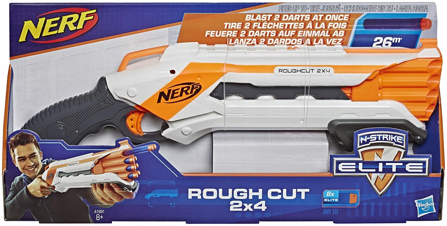 NERF LAUNCHER ELITE SHOTGUN ROUGH CUT 2X4 A1691 Gender Boys Girls