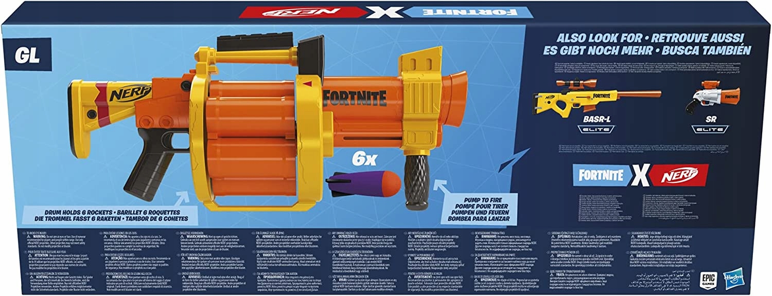 NERF FORTNITE GL BIG GREAT LAUNCHER + 6 EAN ROCKETS (GTIN) 5010993732456