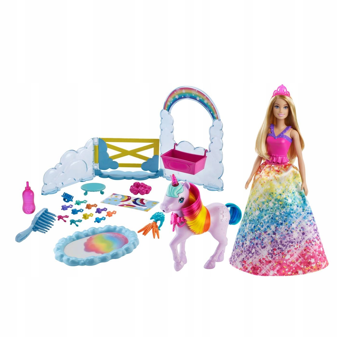 Barbės lėlių rinkinys Princesė ir vienaragis GTG01 Dreamtopia serija