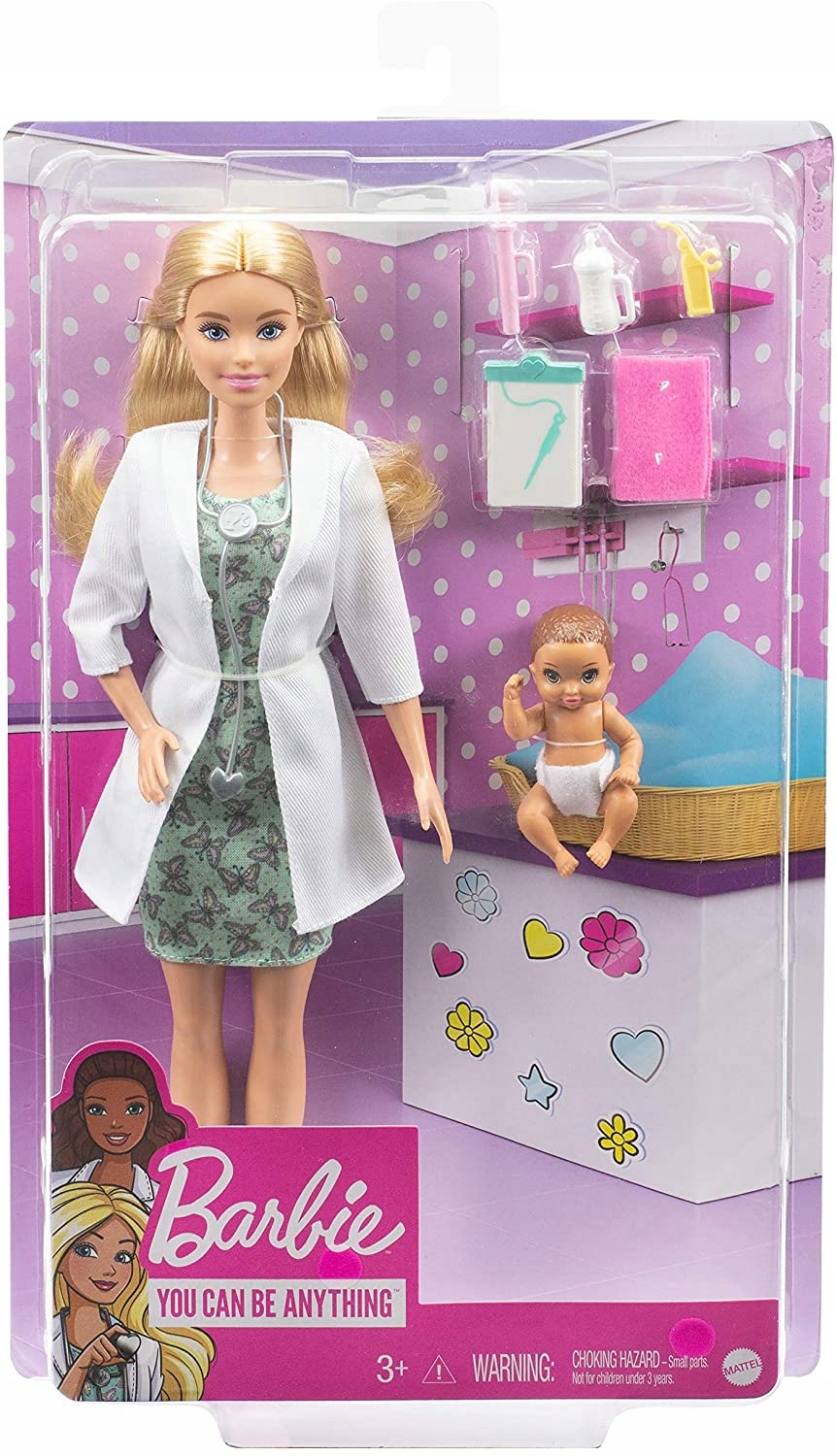 BARBIE DOCTOR PEDIATRĖ LĖLĖ + kūdikis GYK01 Serija galiu būti