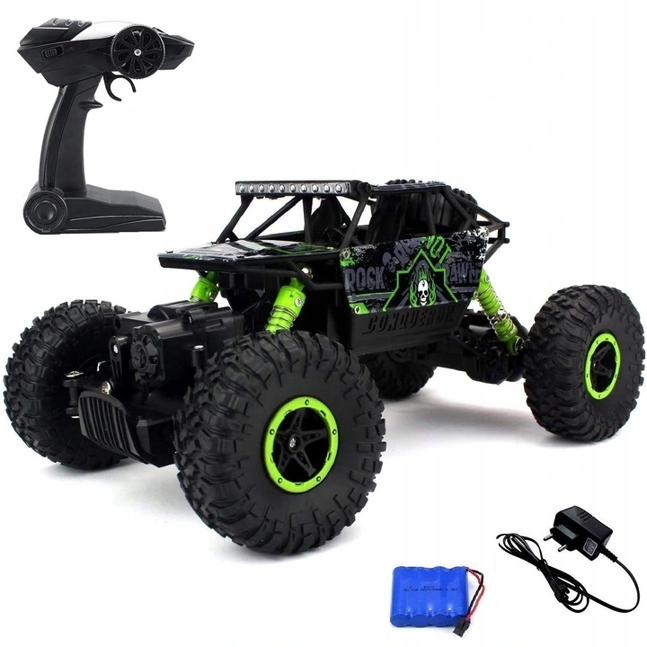 RC CAR KIVIROLAITE 4x4 KAKSIMOOTTORINEN AUTO