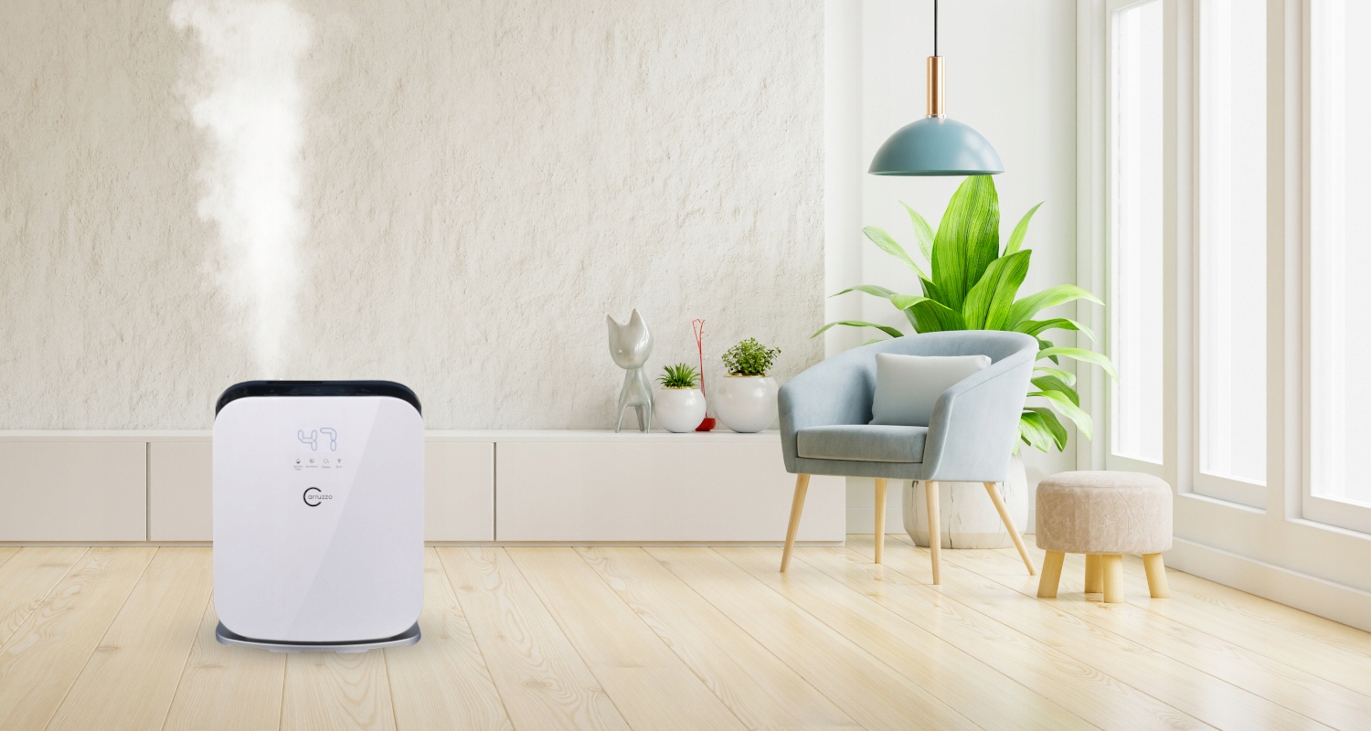 AIR HUMIDIFIER INTELLIGENT PURIFIER aromatas Funkcijos aromaterapija jonizacija drėkinimas valymas