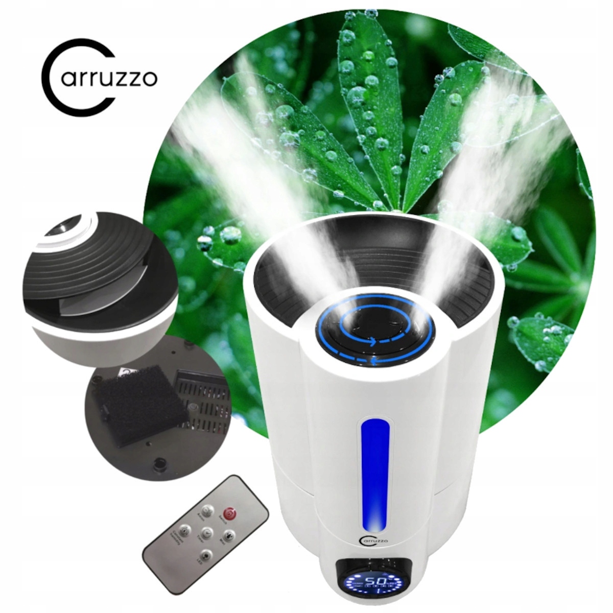 HUMIDIFIER AUTOMATIC CLEANER aromatas Dominuojanti spalva balta