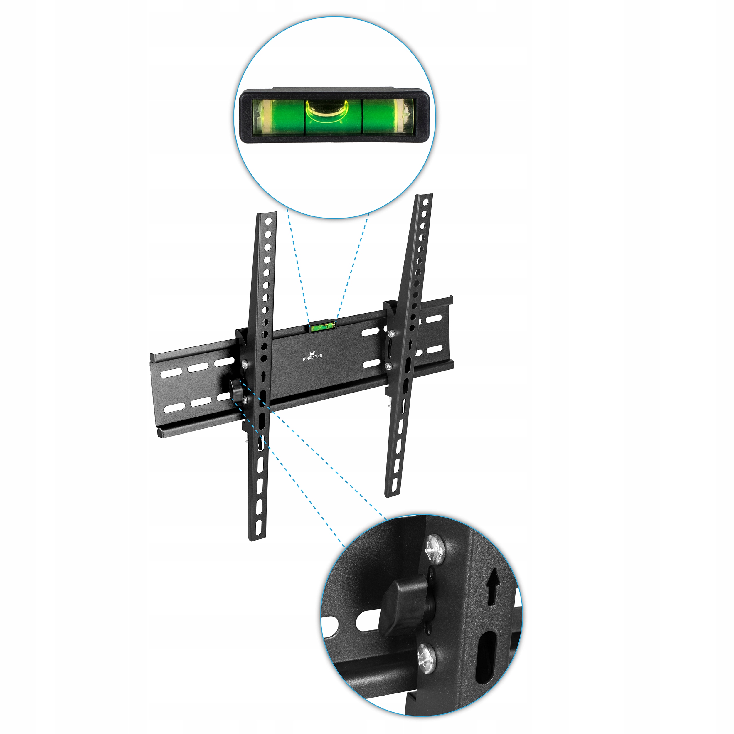 UCHWYT DO TELEWIZORA WIESZAK NA TV MOCNY REGULACJA LCD 23-65 CALI KingMount Marka KingMount