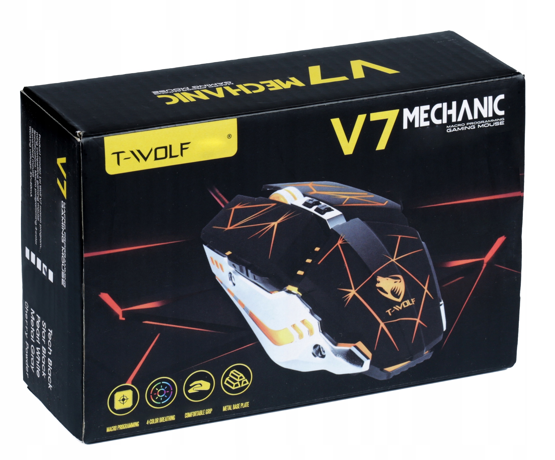 GAMING MOUSE GAMING MOUSE T-WOLF V7 LED Pelės skiriamoji geba 3200 dpi