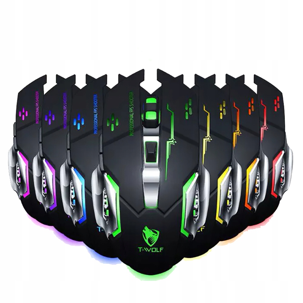 BELAIDĖ ŽAIDIMŲ PELĖ LED GAMING MOUSE Pelės skiriamoji geba 2400 dpi