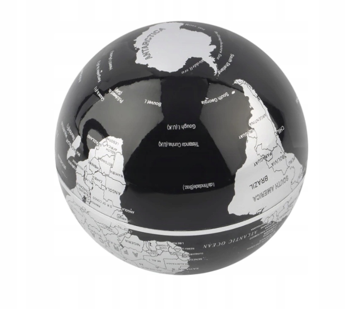 LEVITATING GLOBE INTERACTIVE MAGNETIC LED juodas