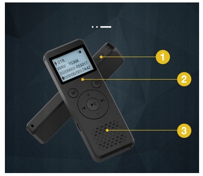 Spy Digital Voice Recorder 1536Kbps 8GB Detection Stereo mikrofoni